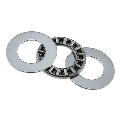 Thrust needle roller bearings set with TRA815 washers - 2 bearings + 4 washers, 1/2 in bore, 15/16 in OD