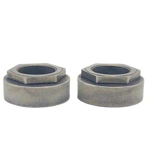 Hexagon Steering Bushing Replacement For Cub Cadet MTD Troy-Bilt Yard Machines Yard Mowers, Alloy, Half Inch Thick And One Eighth Inch Diameter, Beefed-Up Durable Two Pack, Direct OEM Fit For 741-04237B And 941-04237B, Fits GT-1054, LGT-1050, LTX-1040, two alloy steering bushings