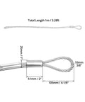 Heavy Duty Cable Pulling Socks Grip With 3306 Lbs Breaking Strength, 3.3 Ft Mesh Eye Clip For 1 To 2 Inch Cables diagram