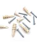 Plastic Drywall Anchors And Screws Kit 140 Pieces For Self Drilling Hollow Walls Includes 70 Anchors In 13x42mm And 70 Screws