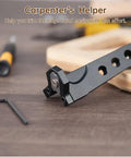 Compact Edge Band Trimmer Tool For Woodworking And Veneer on a table, featuring steel alloy construction and chamfering edge.