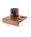 Heavy Duty Wooden Knock Box And Espresso Tamper Station Delivers Smooth Operator Vibes Straight To Your Kitchen Counter, size and measurements included.
