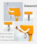 Heavy Duty Manual Commercial Electric Juicer Press With Corer And Double Blades For Large Fruits showing operation steps.