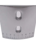 Front view of Scale Cover Plate 1Y-5 for 801 Skiving Leather Machines; durable steel with marked scale and two slots