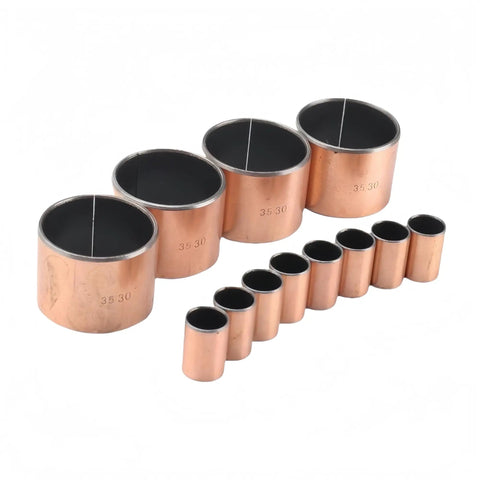 Ten Pack Of SF1 Self Lubricating Bushings 20Mm X 15Mm Oilless Sleeves Bring Rock Solid Durability And Slick Motion For Heavy Machinery Or Garage Builds Without Any Stress Today Now in copper material.