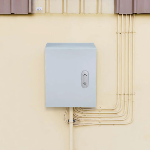 Weatherproof Wall Mounted Electrical Enclosure Box 250x300x140mm Thickened Metal Cabinet for Outdoor Power Distribution