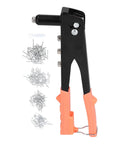 Awesome FTVOGUE Rivet Manual Hand Tool Kit Featuring Alloy Steel Gun With 200 Cup Head Fasteners In 2 4mm 3 2mm 4mm And 4 8mm Sizes Perfect For Auto Repair Sheet Metal Work Home Assembly And Pipelines Making Projects A Total Breeze. manual rivet gun with 200 alloy steel fasteners and orange PVC handles