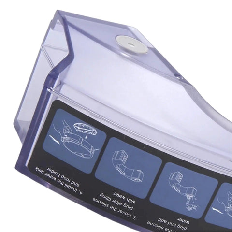 Large Capacity Water Tank For MAMNV BR151 Robot Vacuum Cleaner Spare Parts with instruction label visible.