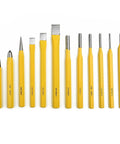 Pro Grade Punch And Chisel Set With Flat Chisel Pin Punch Center Punch And Drift Punch Hardened Steel Ergonomic Grip