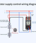 Water supply control wiring diagram for Stainless Steel Float Switch Flow Sensor With Dual Ball Mechanism For Water Level Monitoring In Tanks Pools And Systems 120mm 220V Durable Construction For Harsh Environments And Easy Installation.