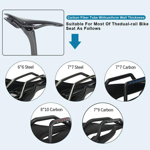 Ultralight Carbon Bike Seat Post 25mm Offset 400mm 30.8Mm Diameter UD Matte 3K Finish with adjustable saddle rails