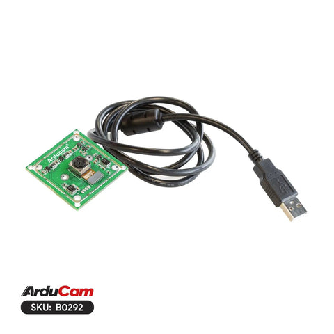 4K 8MP IMX219 Autofocus USB Camera Module With Built In Microphone For Ultra Clear Video And Close Up Focus shown with USB cable