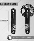 Mountain Bike Crankset 170mm Square Taper 104 BCD 30T Narrow Wide Round Chainring Six Color Options Ultra Lightweight Aluminum