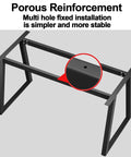 Built Different Heavy Duty Metal Table Legs Matte White Industrial Desk Legs showing porous reinforcement for stable installation.
