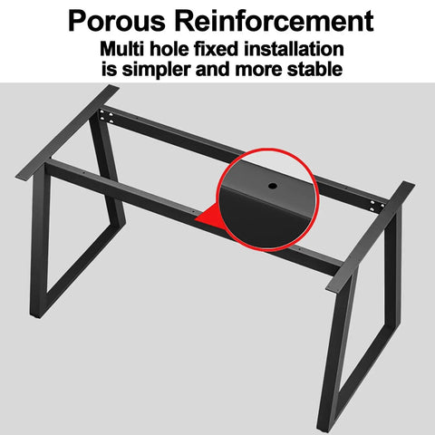 Built Different Heavy Duty Metal Table Legs Matte White Industrial Desk Legs showing porous reinforcement for stable installation.