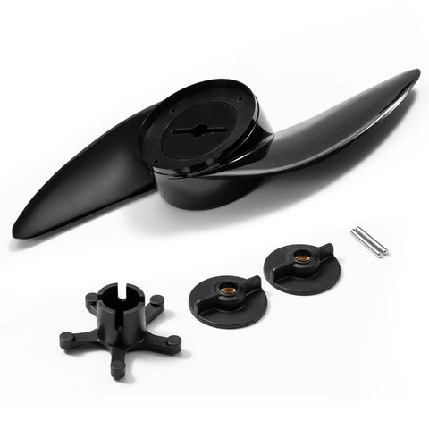 2 Pack T34 Electric Boat Propellers 2 Blade Replacement Propeller Kit for 12V Trolling Motors Outboard Propeller for Marine Boats and Fishing Vessels Durable