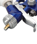 Close-up of Heavy Duty HVLP Paint Sprayer Gun With 1.0 Mm Gravity Feed Nozzle for precise paint application.