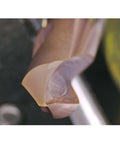 Close-up of WEXWE chamfer end mill tip with bronze coating; 90° two-flute for alloy and hardened steel.
