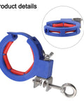 Wire Guide Pulley For Smooth Wiring And Easy Routing Nylon And Steel Cable Tray Roller Tool 25kg Capacity Dark Blue 2 Pack Quick Screw Mount Install Protective Shaft Design, blue cable tray roller with red guide wheels and screw clamp