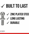 M6 Ball Stud 10mm 3 Eighths Inch Gas Spring End Fitting For Lift Supports One Half Inch Thread Length Zinc Plated Steel Ball Joint Replacement For Cabinet Toolbox Storage Box 4 Pack, zinc plated steel stud