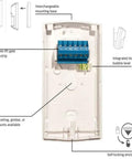 Back panel of Blue Line Gen PIR Motion Detector 2 Pack with 40 ft range, showing terminal strip and mounting options.