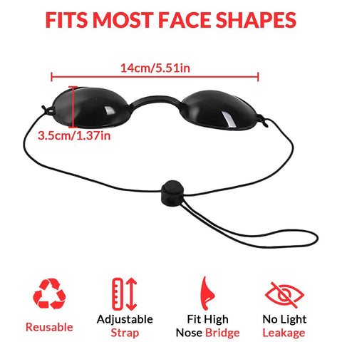 Straight Up The Best Red Light Therapy Glasses With Half Clear Lenses offer top shelf eye protection for tanning beds.