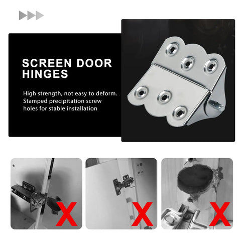 Three Pack Self-Closing Door Hinges Stainless Steel Spring Loaded 2.7 Inch For Exterior Doors Heavy-Duty Auto Close Weather-Resistant