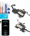 DIY Friendly IPhone 12 Pro Max Earpiece Replacement Kit With Proximity Sensor Flex Cable And Light Sensor, All In One Speaker Assembly With Tools For A2411 A2342 A2410 A2412, with tools and parts