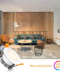 2 Inch LED Recessed Lighting Dimmable Downlight With 3W Equivalency To 35W Halogen 4000K Nature White CRI 80 in modern living room