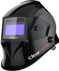 Auto Darkening Welding Helmet With True Color View 4 Arc Sensors 1/25000 Sec Response Solar Powered Weld Hood Glossy Black