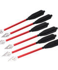 Pro Grade Premium Aluminum Crossbow Bolts Set 6.7 Inch With Sharp Broadhead Tips, 12 Pack For 50 To 80 Lb Mini Archery Crossbows, Target Practice