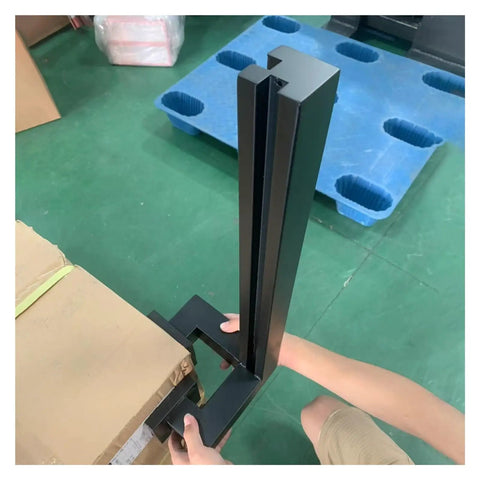 Heavy Duty Black Steel Deck Railing Kit with 304 mirror finish post and mounting design for secure balcony fencing.