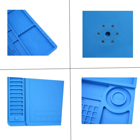 Large Anti Static Heat Insulation Silicone Soldering Mat for Computer Repair and Electronics Workbench Pro Grade Non Toxic Odorless