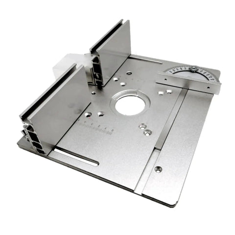 Heavy Duty Aluminum Router Table Insert Plate with Hella Precise Cnc Dial Scale and Smooth Gliding Miter Fence for Millimeter Exact Woodworking.