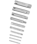 Super Tough Steel Broken Taps Remover Kit For M4 To M24 And Imperial Sizes, Perfect Set To Extract Stripped Screws Rusty Bolts Corroded Fasteners Easy Fix For Any Auto Or DIY Home Project Job., 10 steel tap extractors shown