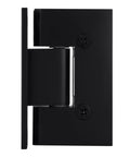 Vienna 037 Series Matte Black Wall Mount Shower Door Hinge For Three Eighths To One Half Inch Glass, side view