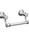 Belfield Chrome Pivoting Toilet Paper Holder With Easy Mount System Sturdy Metal Post Sleek Reflective Finish For Any Bathroom Durable Chrome Bath Accessory With Lifetime Warranty, wall-mounted view