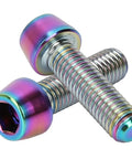 Titanium Alloy M5 x 18mm Bike Bolts, High Strength Anti Corrosion Hex Screws, 4 Pack for Stem, Seatpost, and Handlebar Fixing