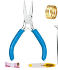 Needle Nose Pliers For Jewelry Making 4.5 Inch Precision Tool With Built In Tweezer And Tape Measure, rubber grip, jump ring