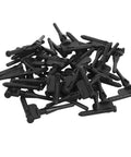 Rock Solid Silicone Fan Mounting Screws Kit With Heavy Duty Anti Vibration Shock Absorbing Pins For PC Case Cooling Fans and Dead Silent Gaming Rig Components Nailed On Point, black silicone pins scattered.