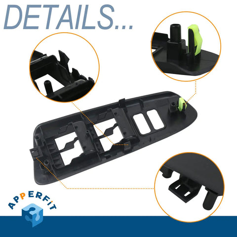 Front Driver Side Window Switch Bezel Cover For Toyota Tacoma 2012 2013 2014 2015, OEM Style Trim Replacement Replacing 74202-04040