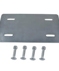 Universal 212cc Engine Mount Plate Kit For Predator Honda Clone And Tecumseh Engines with bolts, showing slotted holes and steel finish.
