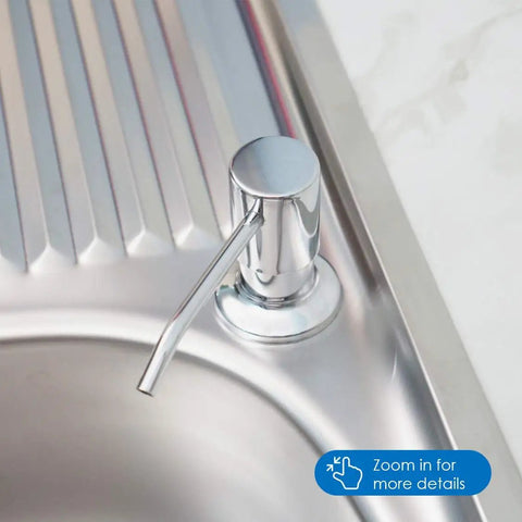Built In Kitchen Soap Dispenser For Sink In Stainless Steel With Brushed Nickel Finish, Durable Pump Replacement, Corrosion Resistant