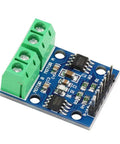 Three Pack L9110S DC Motor Drive Module H Bridge Controller Board on compact 28x21mm PCB with connectors for motors.