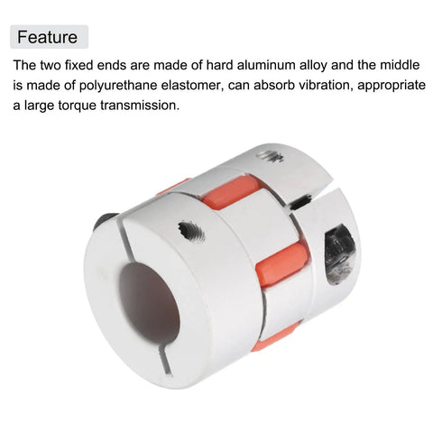 Aluminum Plum Shaft Coupling 10mm To 14mm Bore L35xD30 Flexible Coupler Joint