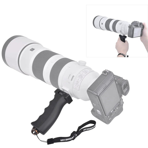 Ergonomic Camera Grip Stabilizer Rig for DSLR Mirrorless and Camcorder, Ultra Portable Handheld Selfie Stick Mount