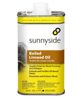 Sunnyside Boiled Linseed Oil can, 16 fl. oz., for wood finishes, extends and fortifies oil-based coatings on wood, glossy finish.