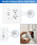 Top Shelf 120 Piece White Wall Plate Screw Kit With Four Standard Thread Sizes For Outlet Covers Light Switches And Faceplate Fasteners No Sweat Setup Smooth Install Daily on white wall plate with screws visible.
