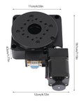 360 Degree Electric Optical Rotating Platform With 100mm Laser Grade Rock Solid Bearing Rotary Table And Worm Gear Drive, top view