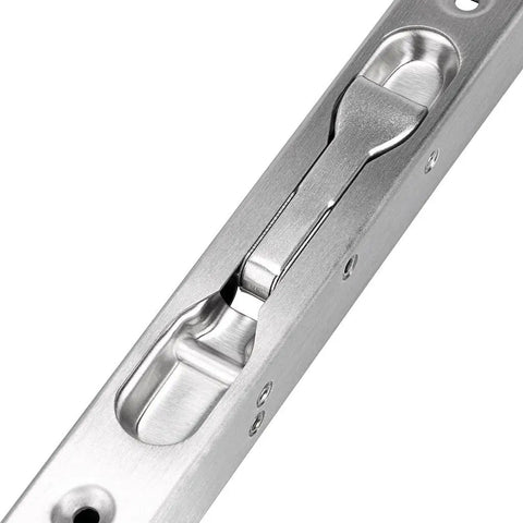 6 Inch Flush Door Bolts Set Concealed Security Locks For French Doors Composite And Wood Double Doors Dummy Inactive Leaf Brush Stainless Steel Finish Easy Install With Automatic Holding Spring For Both Retracted And Projected Positions
